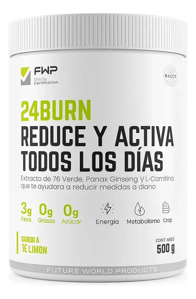 24Burn Suplemento en Polvo Té Verde y Limón 500 g